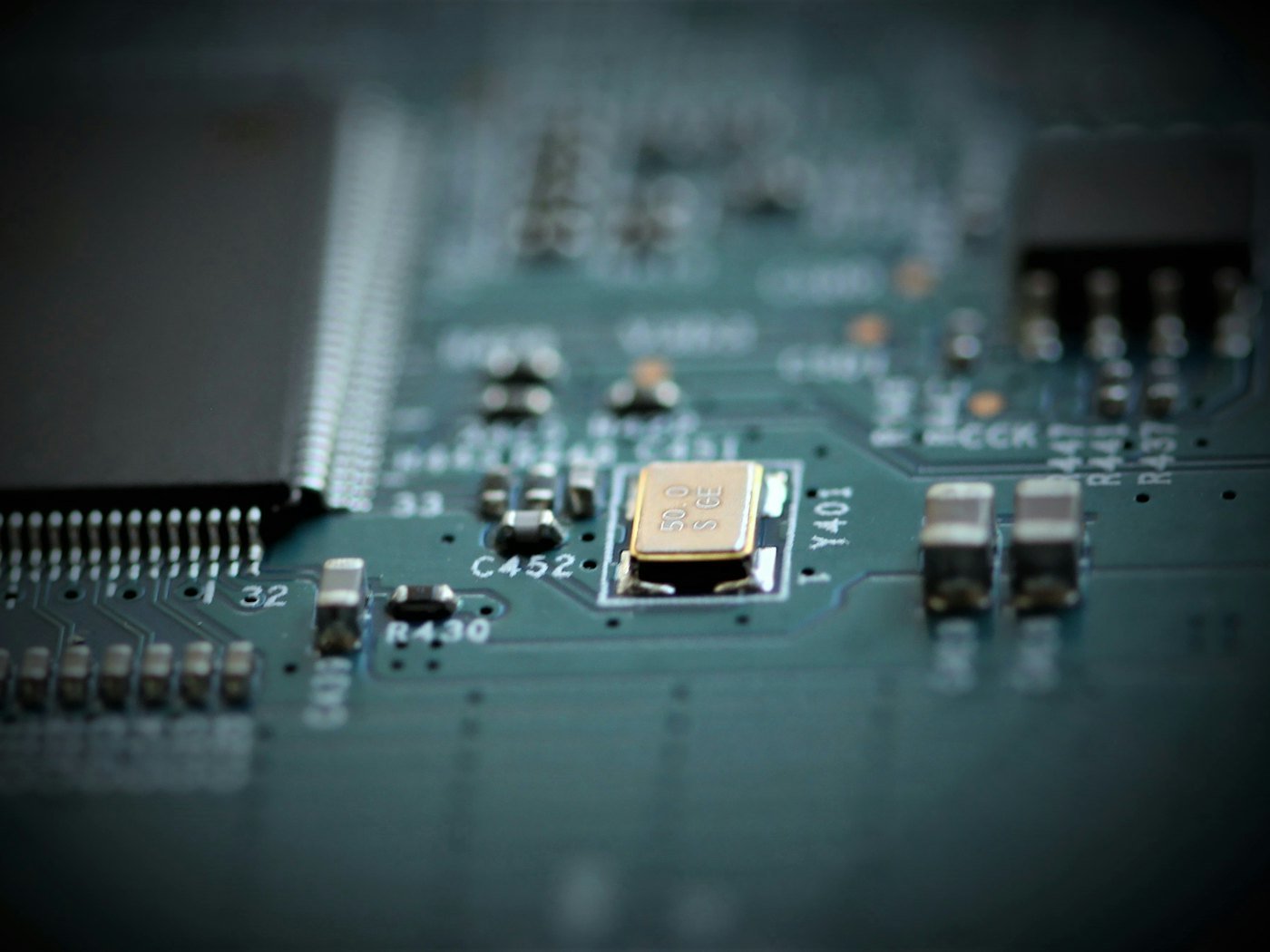 Printed circuit board with components